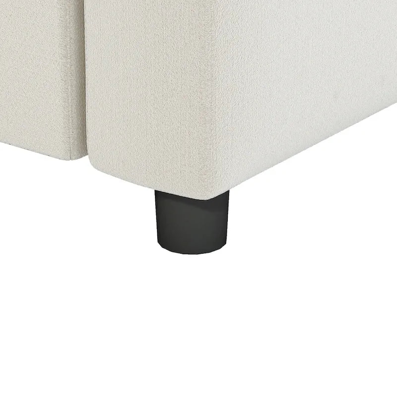 Canapé d'angle modulable, Canapé en velours côtelé réversible en U