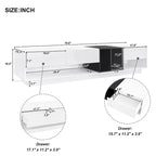Meuble TV 74" avec rangement et compartiment pour TV jusqu'à 80"