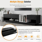 Meuble TV 74" avec rangement et compartiment pour TV jusqu'à 80"