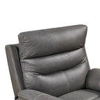 Fauteuil inclinable gris à deux moteurs avec pivotement à 240°, fonction de balancement, ports USB et appui-tête réglable