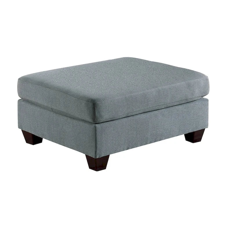 Pouf en tissu façon lin