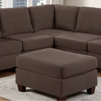 Pouf en tissu façon lin
