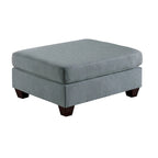 Pouf en tissu façon lin