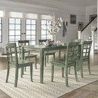Table à manger rectangulaire vert sauge antique de 60 pouces