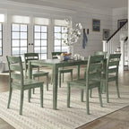 Table à manger rectangulaire vert sauge antique de 60 pouces