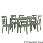 Table à manger rectangulaire vert sauge antique de 60 pouces