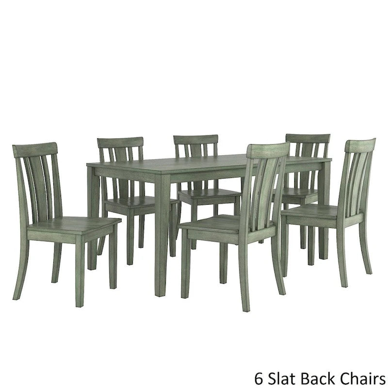 Table à manger rectangulaire vert sauge antique de 60 pouces