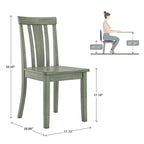 Table à manger rectangulaire vert sauge antique de 60 pouces