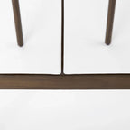 Tabouret de comptoir en cuir véritable noir avec piétement en métal nickelé