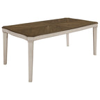 Table à manger 7 pièces Noix de Muscade et Crème Rustique