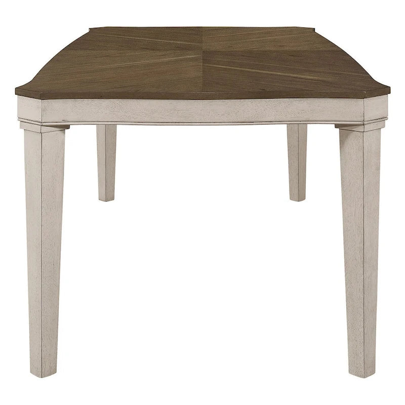 Table à manger 7 pièces Noix de Muscade et Crème Rustique