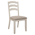 Table à manger 7 pièces Noix de Muscade et Crème Rustique