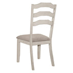 Table à manger 7 pièces Noix de Muscade et Crème Rustique