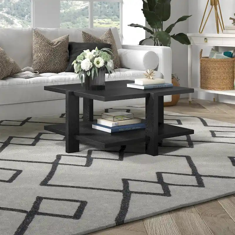 Chambre à coucher 4 pièces en panneaux de bois noir de style vintage