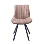 Chaises de salle à manger, microfibre et pieds en métal