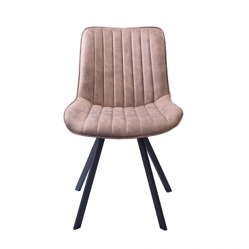 Chaises de salle à manger, microfibre et pieds en métal