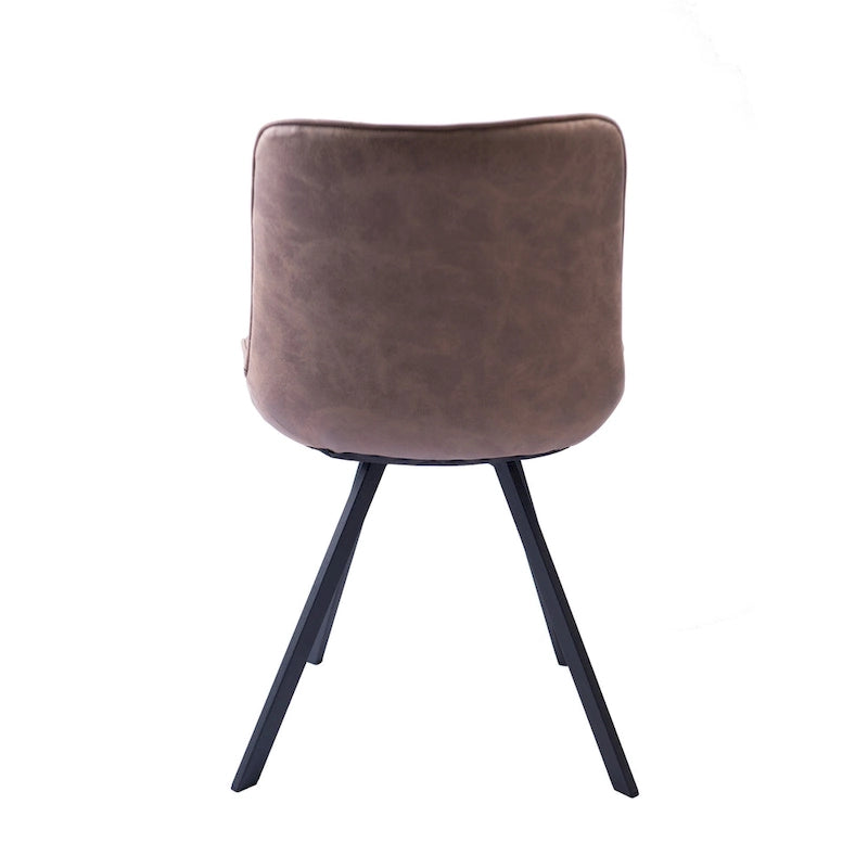 Chaises de salle à manger, microfibre et pieds en métal