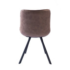 Chaises de salle à manger, microfibre et pieds en métal