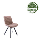 Chaises de salle à manger, microfibre et pieds en métal