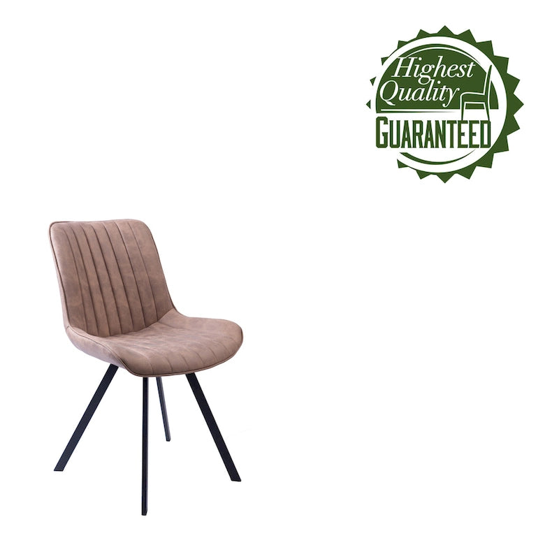 Chaises de salle à manger, microfibre et pieds en métal