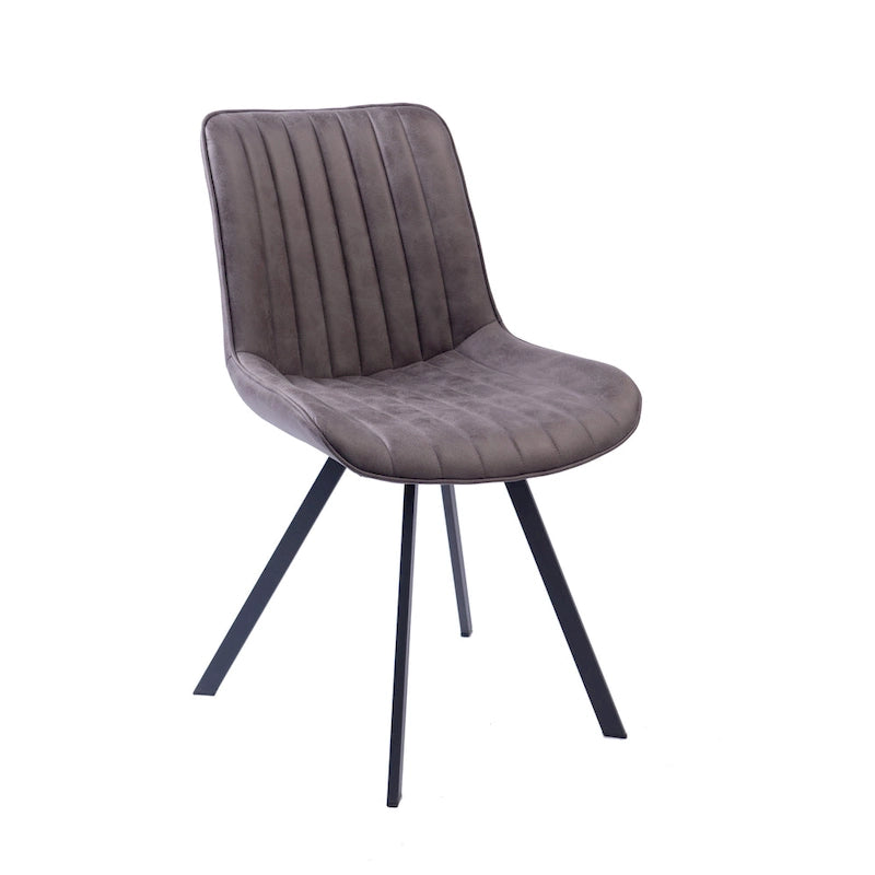 Chaises de salle à manger, microfibre et pieds en métal