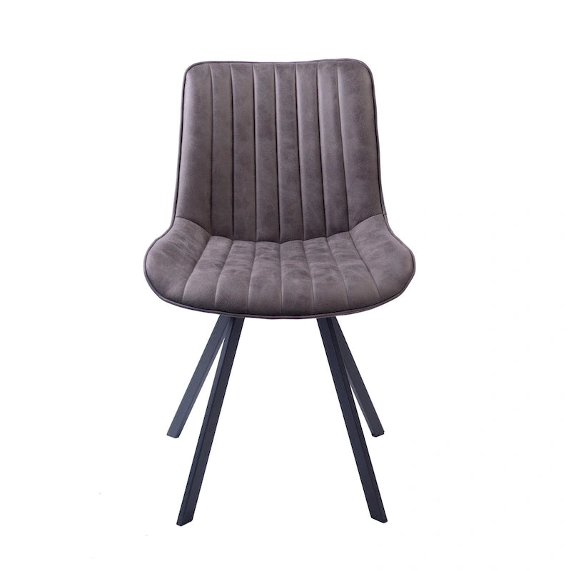 Chaises de salle à manger, microfibre et pieds en métal