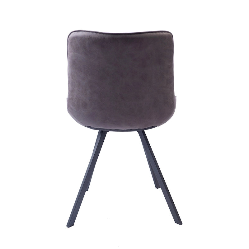 Chaises de salle à manger, microfibre et pieds en métal