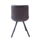 Chaises de salle à manger, microfibre et pieds en métal