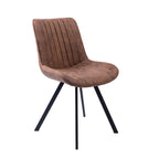Chaises de salle à manger, microfibre et pieds en métal