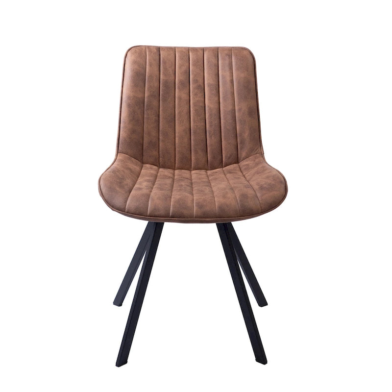 Chaises de salle à manger, microfibre et pieds en métal