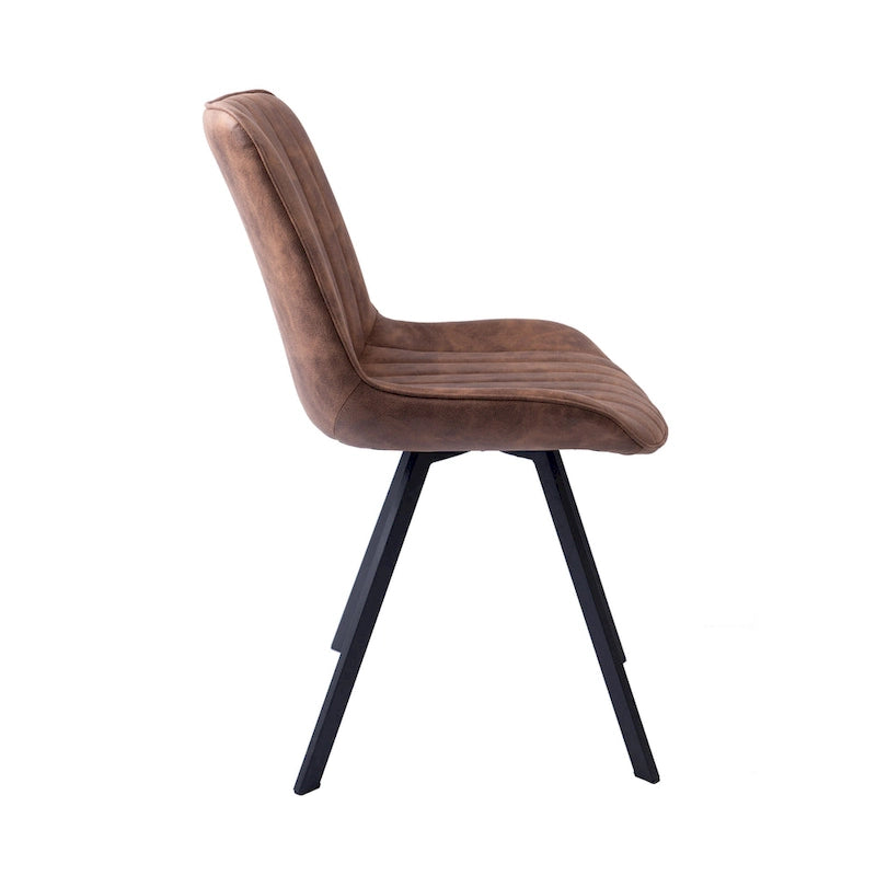 Chaises de salle à manger, microfibre et pieds en métal