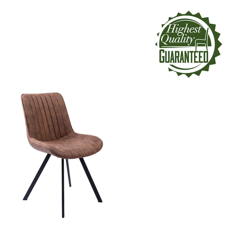 Chaises de salle à manger, microfibre et pieds en métal
