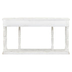 Console rétro à 4 tiroirs et 1 étagère, table d'entrée classique, table d'appoint pour canapé avec rangement