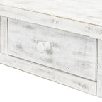 Console rétro à 4 tiroirs et 1 étagère, table d'entrée classique, table d'appoint pour canapé avec rangement