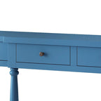 Console rétro à 4 tiroirs et 1 étagère, table d'entrée classique, table d'appoint pour canapé avec rangement