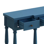 Console rétro à 4 tiroirs et 1 étagère, table d'entrée classique, table d'appoint pour canapé avec rangement