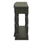 Console rétro à 4 tiroirs et 1 étagère, table d'entrée classique, table d'appoint pour canapé avec rangement