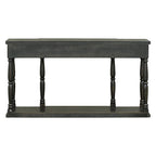 Console rétro à 4 tiroirs et 1 étagère, table d'entrée classique, table d'appoint pour canapé avec rangement