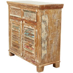 Armoire artisanale en bois brun
