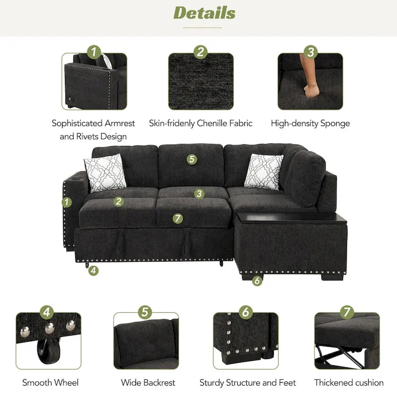 Fauteuil inclinable motorisé à dossier haut en tissu bouclé de 35,5 po