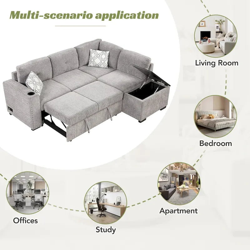 Fauteuil inclinable motorisé à dossier haut en tissu bouclé de 35,5 po