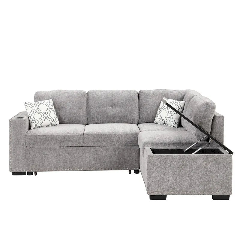 Fauteuil inclinable motorisé à dossier haut en tissu bouclé de 35,5 po