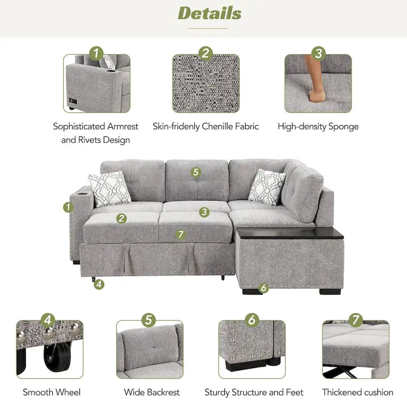 Fauteuil inclinable motorisé à dossier haut en tissu bouclé de 35,5 po