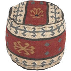 Pouf Rembourré en Laine et Jute Faits à la Main