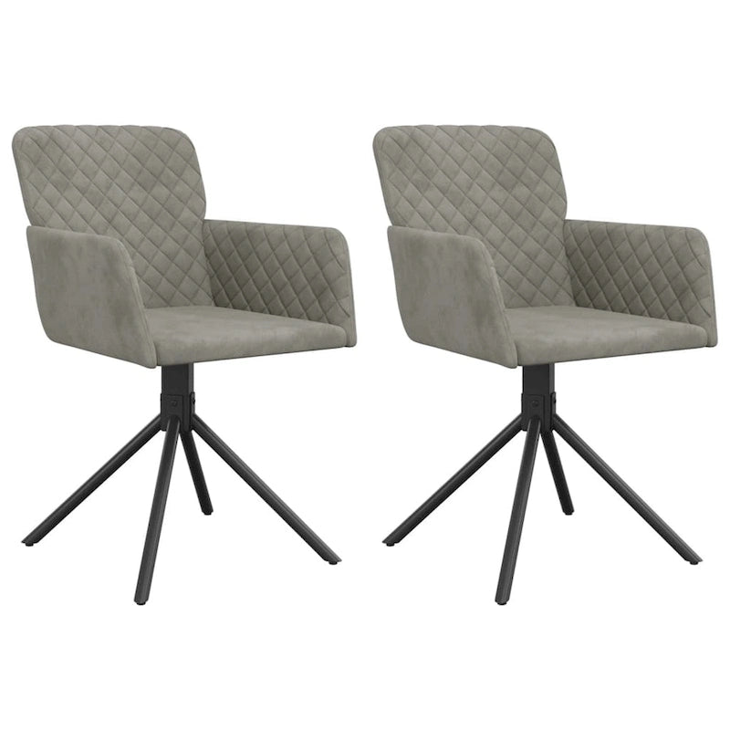 Chaises de salle à manger pivotantes, 2 pièces, fauteuils d'appoint modernes rembourrés en velours - 20,3 x 23,2 x 32,9