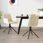 Chaises de salle à manger pivotantes, 2 pièces, fauteuils d'appoint modernes rembourrés en velours - 20,3 x 23,2 x 32,9
