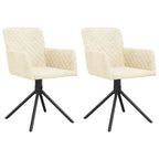 Chaises de salle à manger pivotantes, 2 pièces, fauteuils d'appoint modernes rembourrés en velours - 20,3 x 23,2 x 32,9
