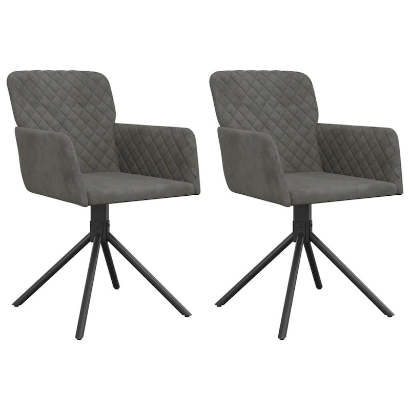 Chaises de salle à manger pivotantes, 2 pièces, fauteuils d'appoint modernes rembourrés en velours - 20,3 x 23,2 x 32,9