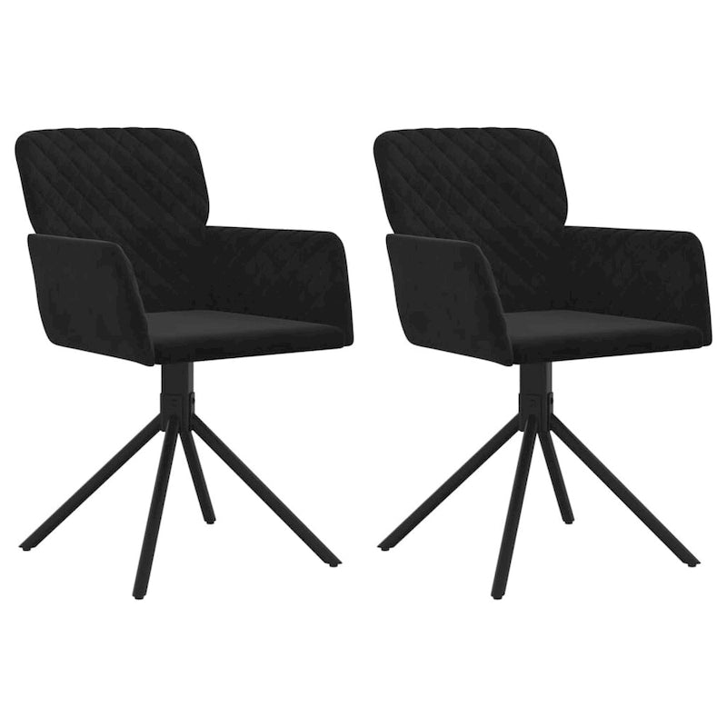 Chaises de salle à manger pivotantes, 2 pièces, fauteuils d'appoint modernes rembourrés en velours - 20,3 x 23,2 x 32,9