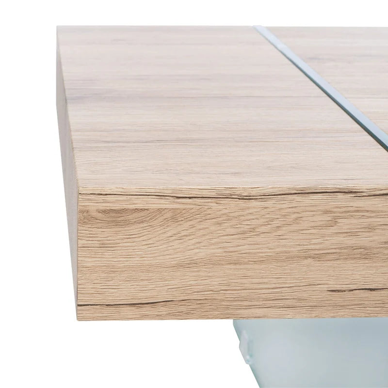 Table basse rectangulaire pieds en verre